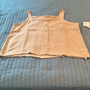 Women's Beige Button-Down Top